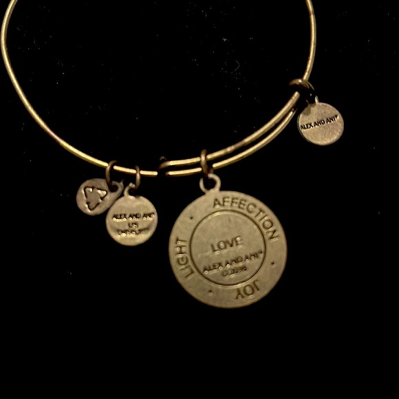 Alex & Ani Love Bracelet Jewelry Light Affection Joy Charm Bronze - Picture 2 of 5